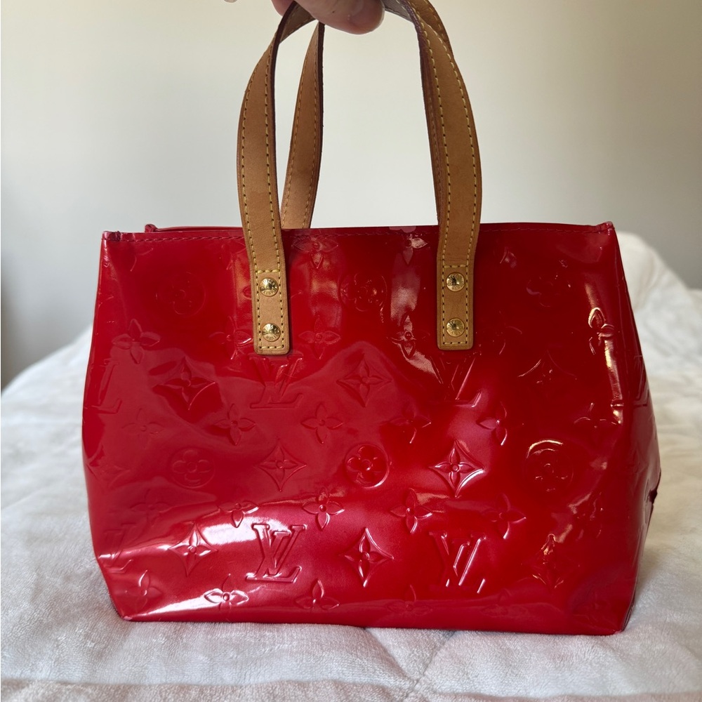 Vintage Louis Vuitton Red Vernis Patent Leather Handbag